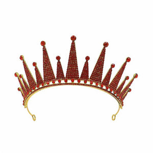 Gothic Crown, Queen Crown, Traditional Queens Crown, Birthday Crown Red, Crown Black