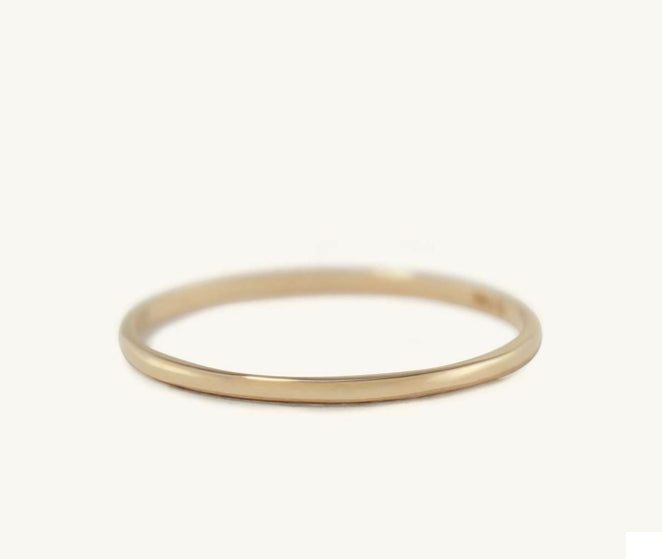 9k Solid Gold Thin Band Ring - Minimalist SOLID Gold Bands - Solid Gold Thumb Rings