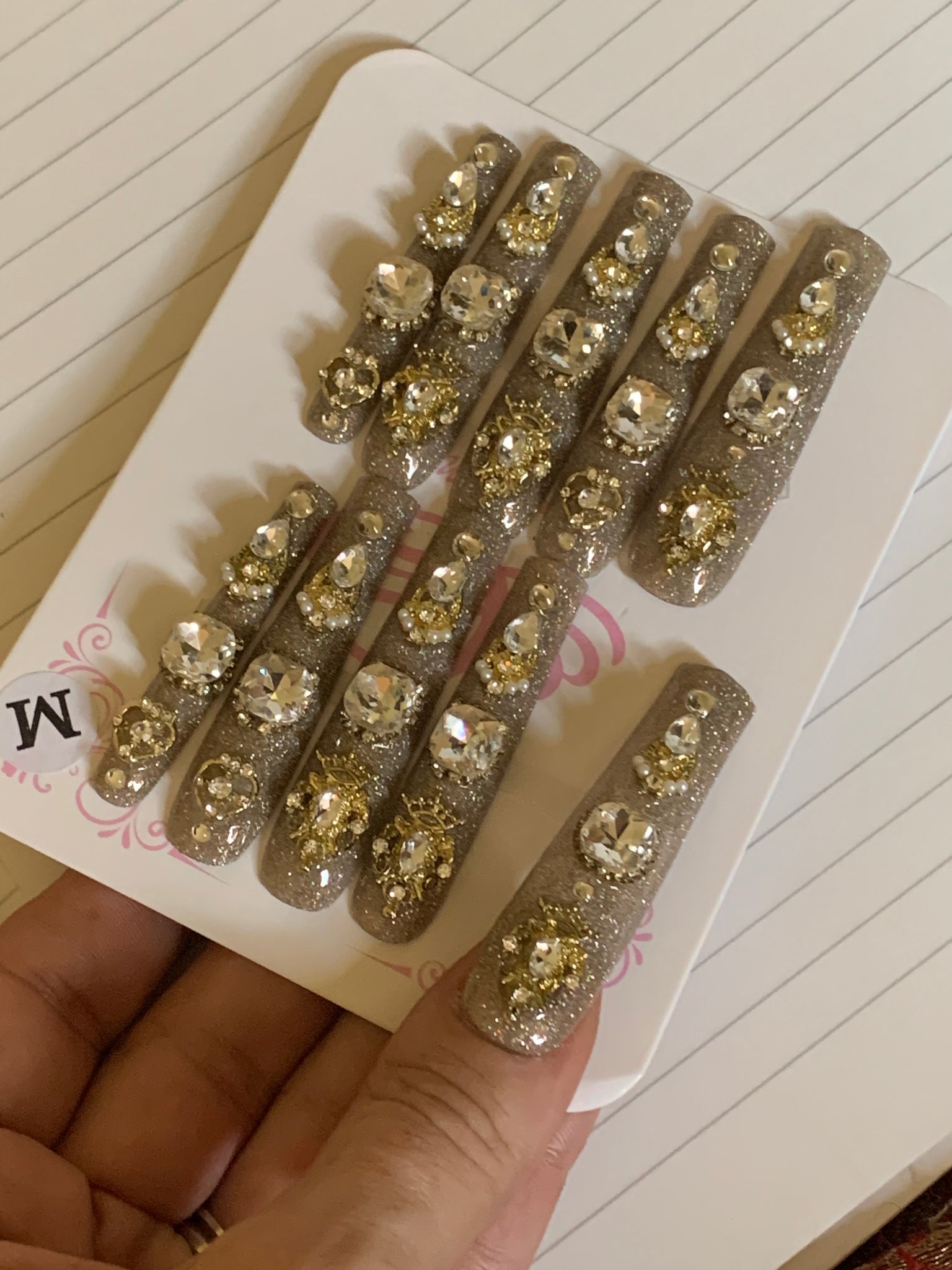 Extendo Extra-Long Jeweled Luxury Press-on Nails