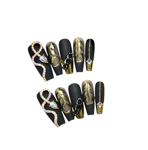 Gold Reputation Nails - Attention Fellow Tay Fans- High Quality Press-on Nails