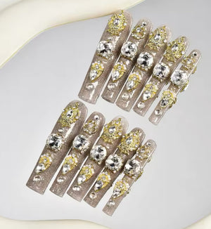 Extendo Extra-Long Jeweled Luxury Press-on Nails