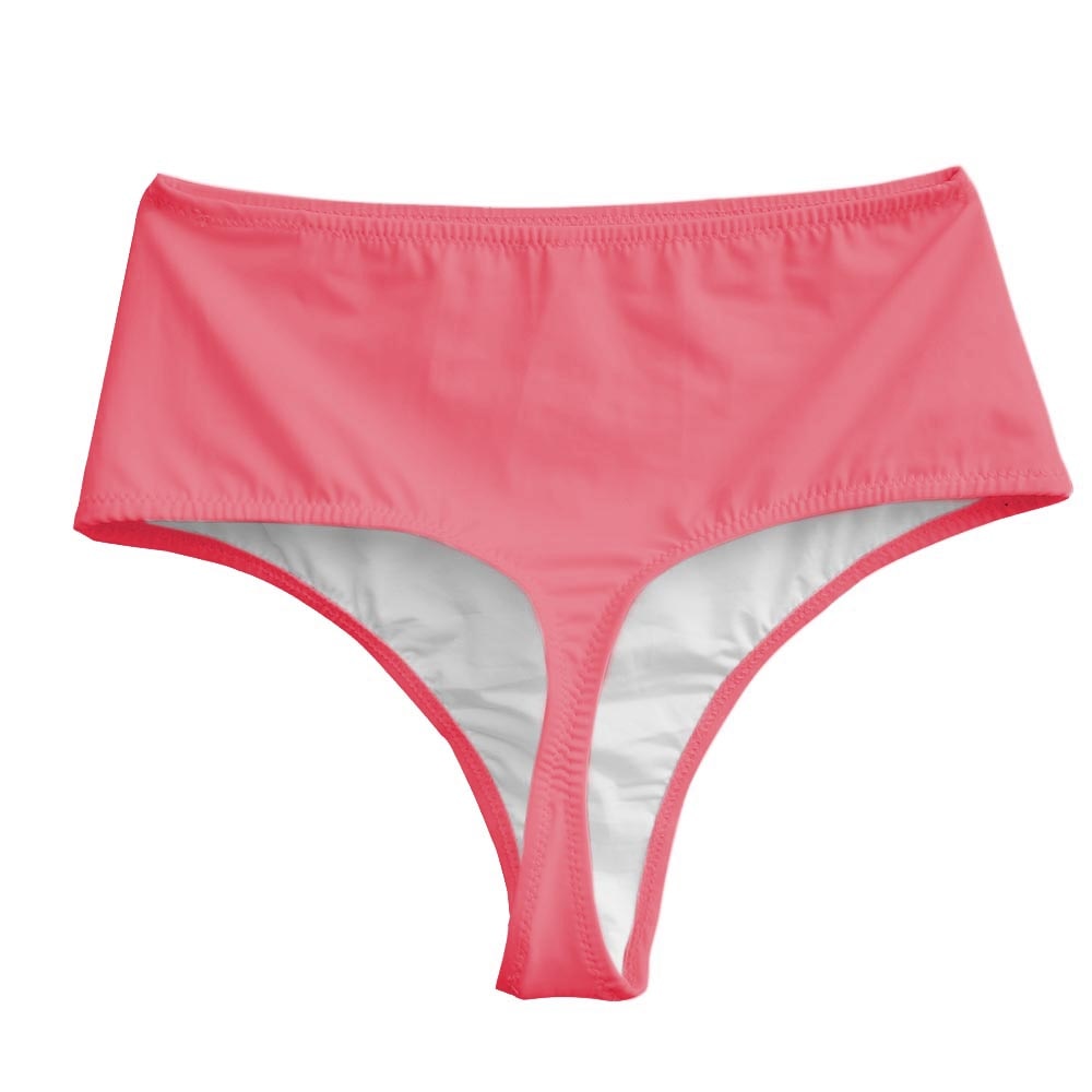Thong Bikini Bottoms, Solid Color Thong Bikini, Brazilian Swimsuit High Waist Bikini