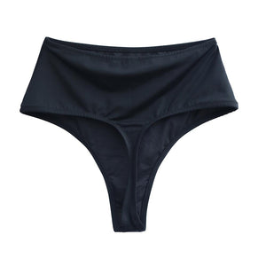Thong Bikini Bottoms, Solid Color Thong Bikini, Brazilian Swimsuit High Waist Bikini