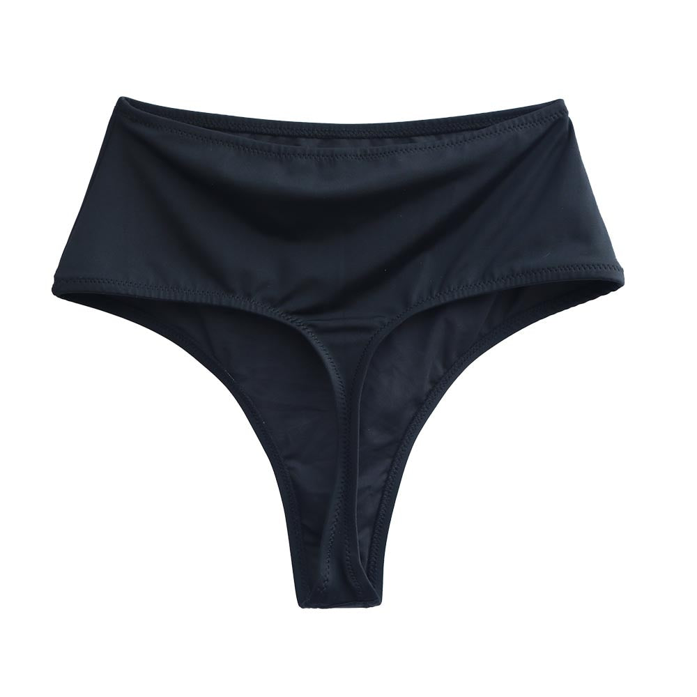Thong Bikini Bottoms, Solid Color Thong Bikini, Brazilian Swimsuit High Waist Bikini