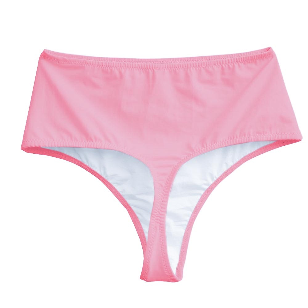 Thong Bikini Bottoms, Solid Color Thong Bikini, Brazilian Swimsuit High Waist Bikini