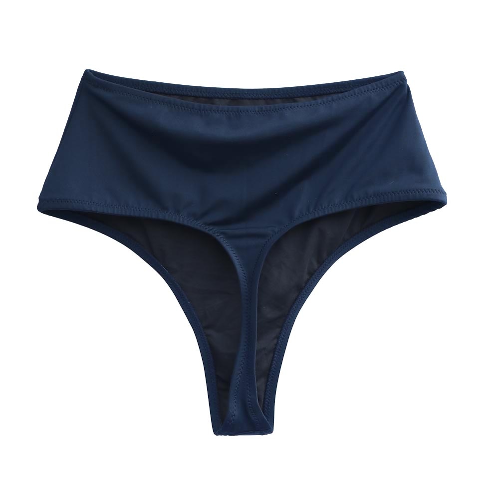 Thong Bikini Bottoms, Solid Color Thong Bikini, Brazilian Swimsuit High Waist Bikini