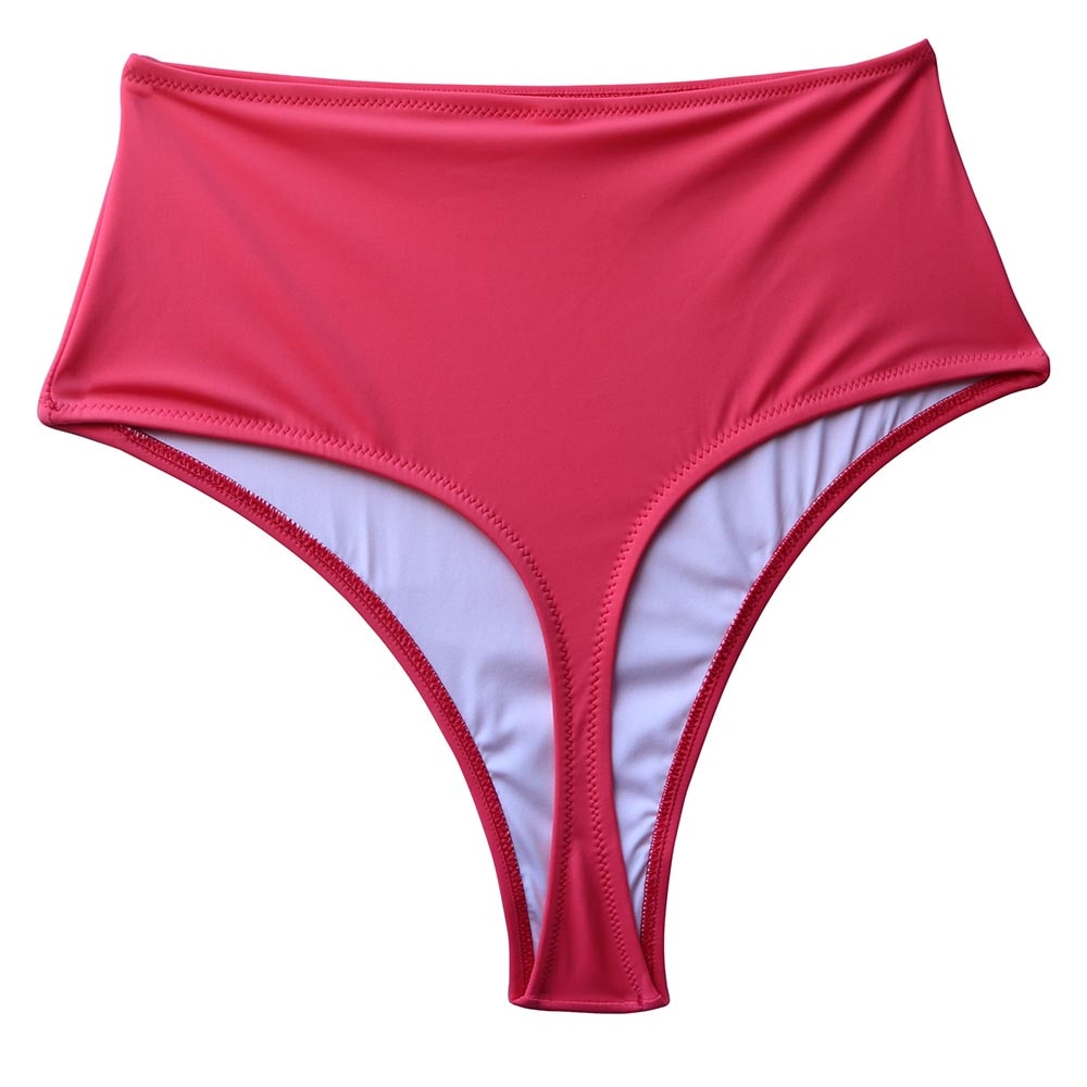Thong Bikini Bottoms, Solid Color Thong Bikini, Brazilian Swimsuit High Waist Bikini