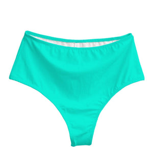 Thong Bikini Bottoms, Solid Color Thong Bikini, Brazilian Swimsuit High Waist Bikini