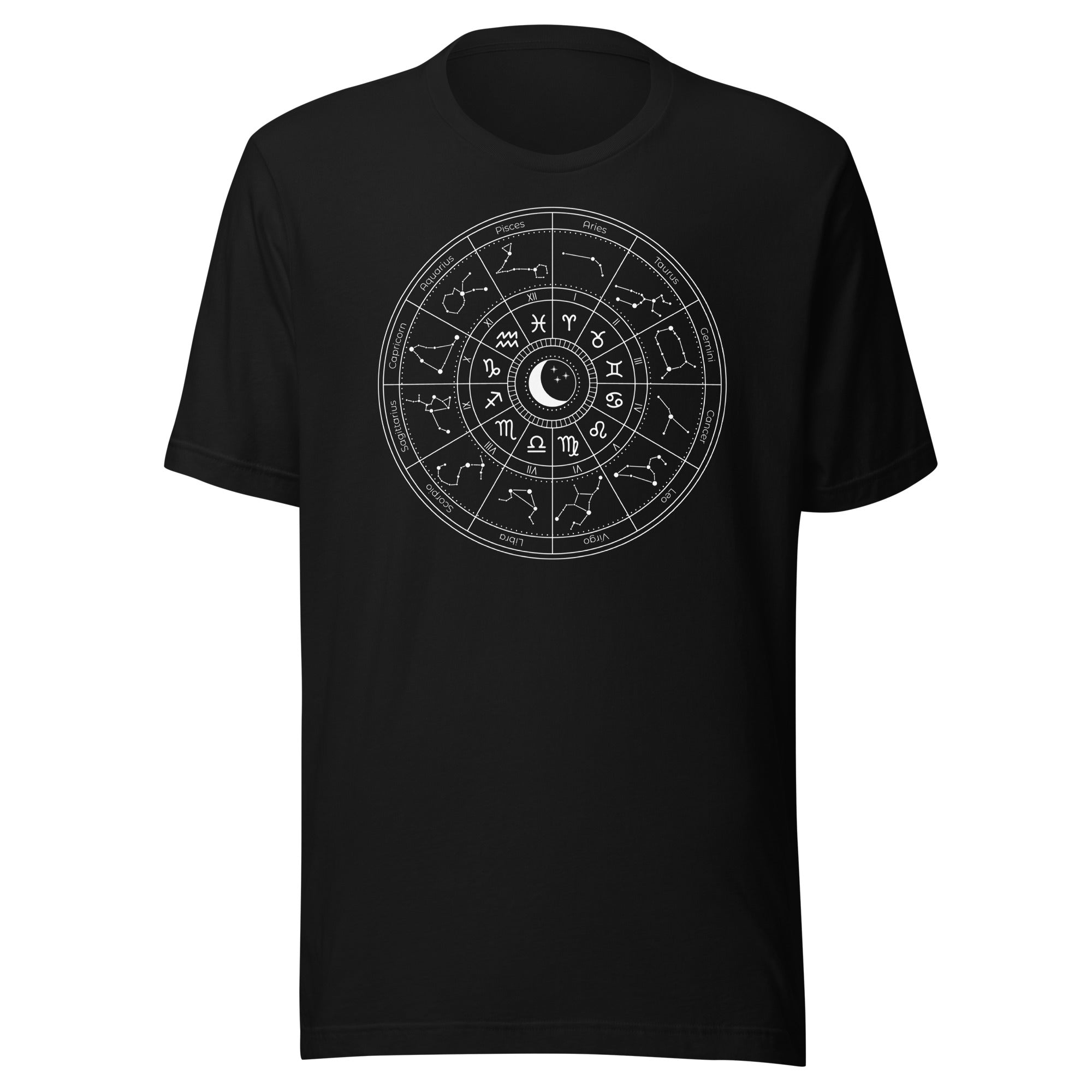 Astrology Tee, Zodiac T-Shirt, Astrology T-Shirt, Zodiac Wheel Tee, Birth Chart T-Shirt