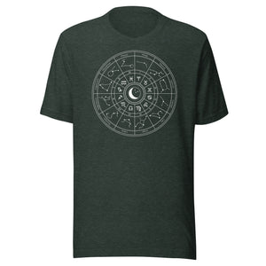 Astrology Tee, Zodiac T-Shirt, Astrology T-Shirt, Zodiac Wheel Tee, Birth Chart T-Shirt