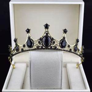 Black & Silver Crown - Birthday Queen Crown - Gothic Crown