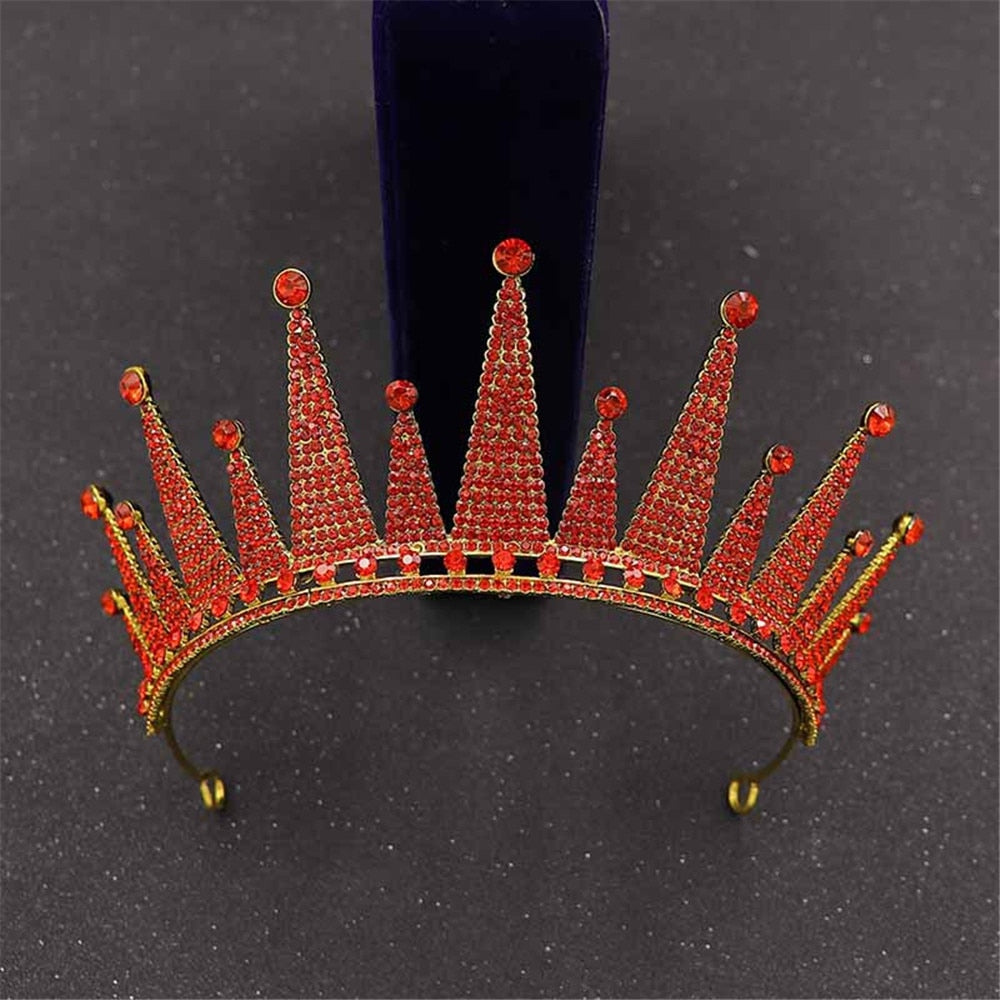 Gothic Crown, Queen Crown, Traditional Queens Crown, Birthday Crown Red, Crown Black