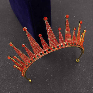 Gothic Crown, Queen Crown, Traditional Queens Crown, Birthday Crown Red, Crown Black