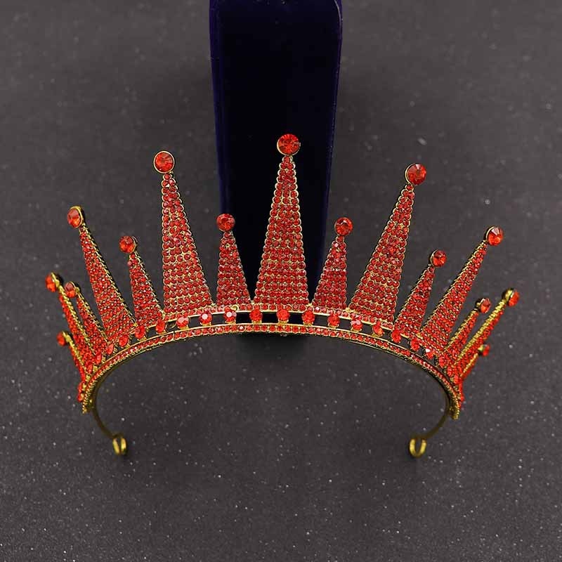 Gothic Crown, Queen Crown, Traditional Queens Crown, Birthday Crown Red, Crown Black