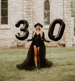 EXTRA FULL Tulle Train Skirt- Detachable Tulle Skirt 30th