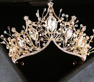 GOLD & SILVER CROWN- Crystal Tiara Crown - Birthday Photo Shoot Queen