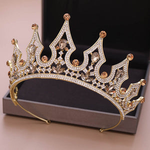 LARGE CROWN-Birthday Photoshoot - Saffron Diamond Crown - Royal Crown - Birthday Crown