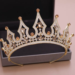 LARGE CROWN-Birthday Photoshoot - Saffron Diamond Crown - Royal Crown - Birthday Crown