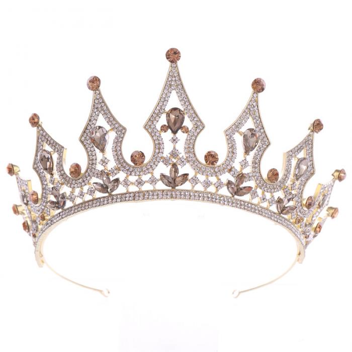 LARGE CROWN-Birthday Photoshoot - Saffron Diamond Crown - Royal Crown - Birthday Crown