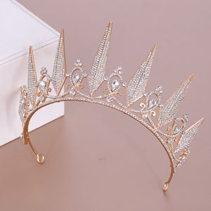 NEW ARRIVAL - Bossy Crown - Black & Gold Rhinestone Crystal Crown - Birthday Photoshoot Crown