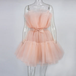 Tulle Party Dress - Layered Tulle Dress - Tulle Dress for Tulle Train