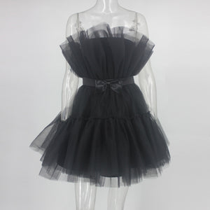 Tulle Party Dress - Layered Tulle Dress - Tulle Dress for Tulle Train